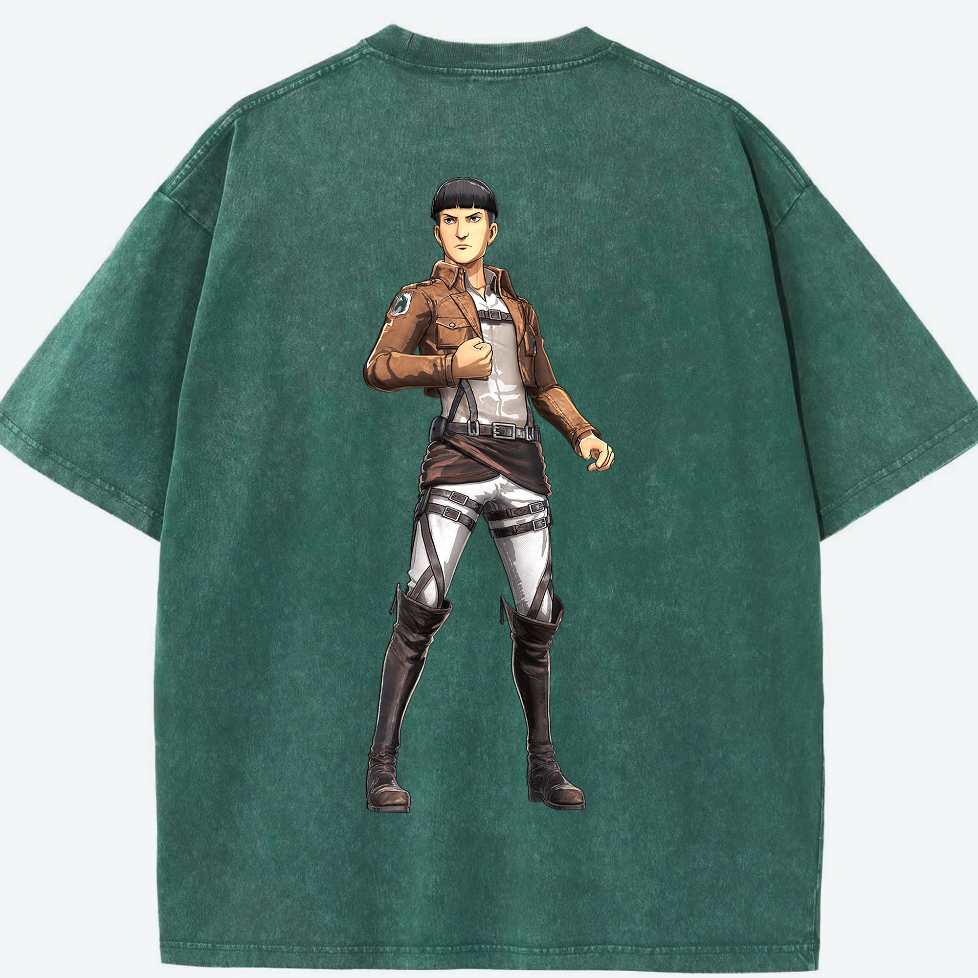 （画像用） 進撃の巨人 Attack on Titan 綿100% ヴィンテージ風 半袖Tシャツ（背面プリント）